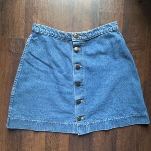 American Apparel button down jean skirt